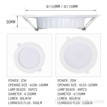 چراغ های پایین نور سقف LED LED